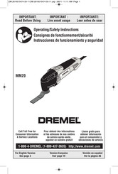 Dremel Multi-Max MM20 Consignes De Fonctionnement/Sécurité