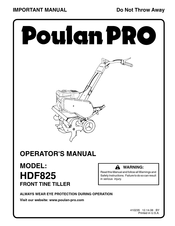 Poulan Pro HDF825 Manuel De L'opérateur