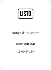 Listo 19 HD-2T-194 Notice D'utilisation