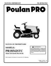 Poulan Pro PR18542STC Manuel Du Propriétaire