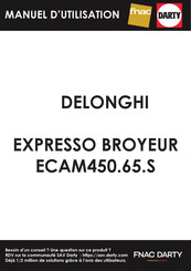 DeLonghi ELETTA EXPLORE ECAM45.8Y Série Mode D'emploi