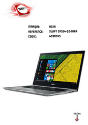 Asus SWIFT 3 Manuel D'utilisation