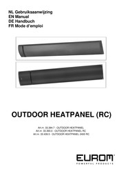 EUROM Outdoor Heatpanel 2400 RC Mode D'emploi