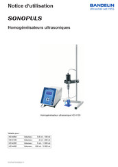 Bandelin Sonopuls HD 4100 Notice D'utilisation