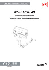 fadini APROLI 280 Batt Notice D'instructions