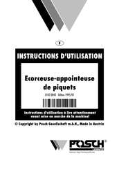 Posch SCH 500 Z Instructions D'utilisation