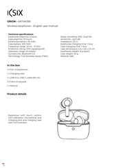 KSIX ORION BXTW09B Manuel De L'utilisateur