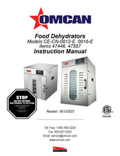 Omcan 47557 Instructions