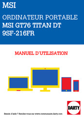 MSI GT76 Titan 9SG Manuel D'utilisation