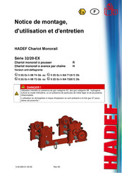 HADEF 32/20-EX Serie Notice De Montage, D'utilisation Et D'entretien