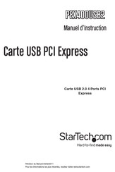 StarTech PEX400USB2 Manuel D'instructions