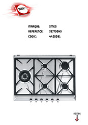 Smeg SE775GH5 Mode D'emploi