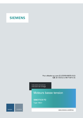 Siemens SIMOTICS FD 1MQ1 Instructions De Service