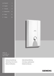 Siemens 9001217882 Notice D'utilisation