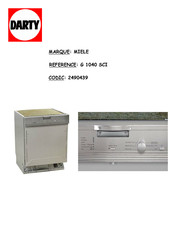 Miele G 1040 SCI Mode D'emploi