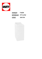 Fagor FFT112PW Guide D'installation Et D'utilisation