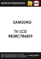 Samsung RB38C7B6BS9 Manuel D'utilisation