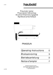 haubold PN4025JN Notice D'emploi