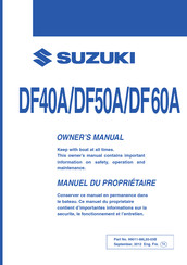 Suzuki DF40A Manuel Du Propriétaire