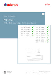 Atlantic FUJITSU ASYA 30 GTEH Notice D'installation