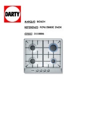 Bosch PCP615B80E INOX Mode D'emploi