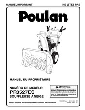 Poulan PR8527ES Manuel Du Propriétaire