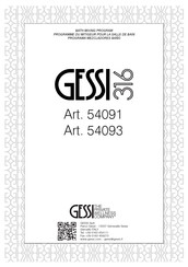 Gessi 316 54093 Manuel D'installation