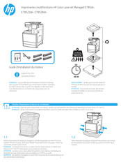 HP Color LaserJet Managed E78523dn Guide D'installation