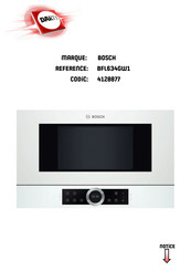 Bosch BFL634G 1 Série Notice D'utilisation