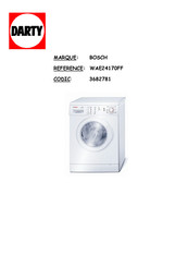 Bosch WAE24170FF Notice D'installation