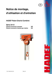 HADEF 24/12 Serie Notice De Montage, D'utilisation Et D'entretien