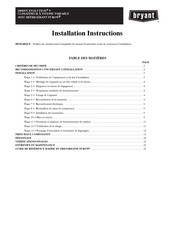 Bryant EVOLUTION V 189BNV Instructions D'installation