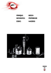 Bosch 4402855 Notice D'utilisation