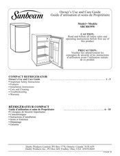 Sunbeam SBCR039W Guide D'utilisation Et Soins De Propriètaire