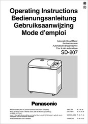 Panasonic SD-207 Mode D'emploi