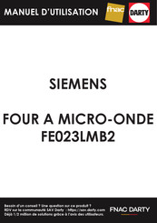 Siemens FE023LM Serie Manuel D'utilisation Et Notice D'installation