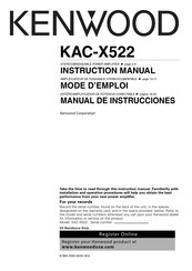 Kenwood KAC-X522 Mode D'emploi