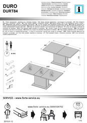 Forte DURO DURT84 Notice De Montage