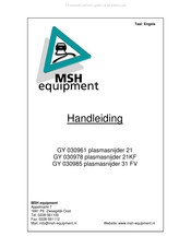 MSH equipment GY 030961 Mode D'emploi