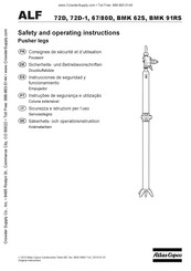 Atlas Copco ALF BMK 91RS Consignes De Sécurité Et D'utilisation