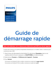 Philips 65PFL5704/F7 Guide De Démarrage Rapide