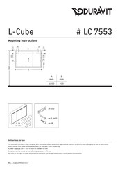 DURAVIT L-Cube LC 7553 Instructions De Montage