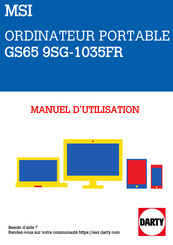 MSI GS65 9SG-1035FR Manuel D'utilisation