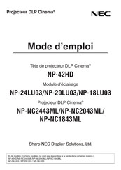 NEC NP-42HD Mode D'emploi