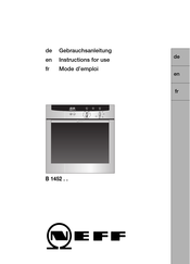 NEFF B 1452 Serie Mode D'emploi