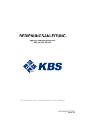 KBS 502 Serie Mode D'emploi