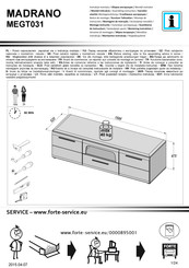 Forte MADRANO MEGT031 Notice De Montage