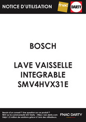 Bosch SMV4HVX31E Notice Succincte