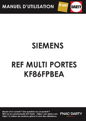 Siemens KF86F Série Notice D'utilisation