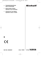 EINHELL RT-VC 1630 SA Mode D'emploi D'origine